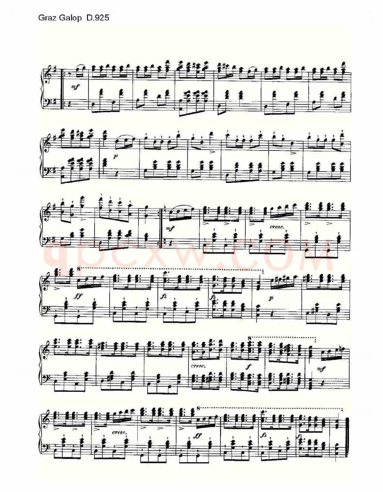 Graz Galop D.925(格拉茨快步舞 D.925)