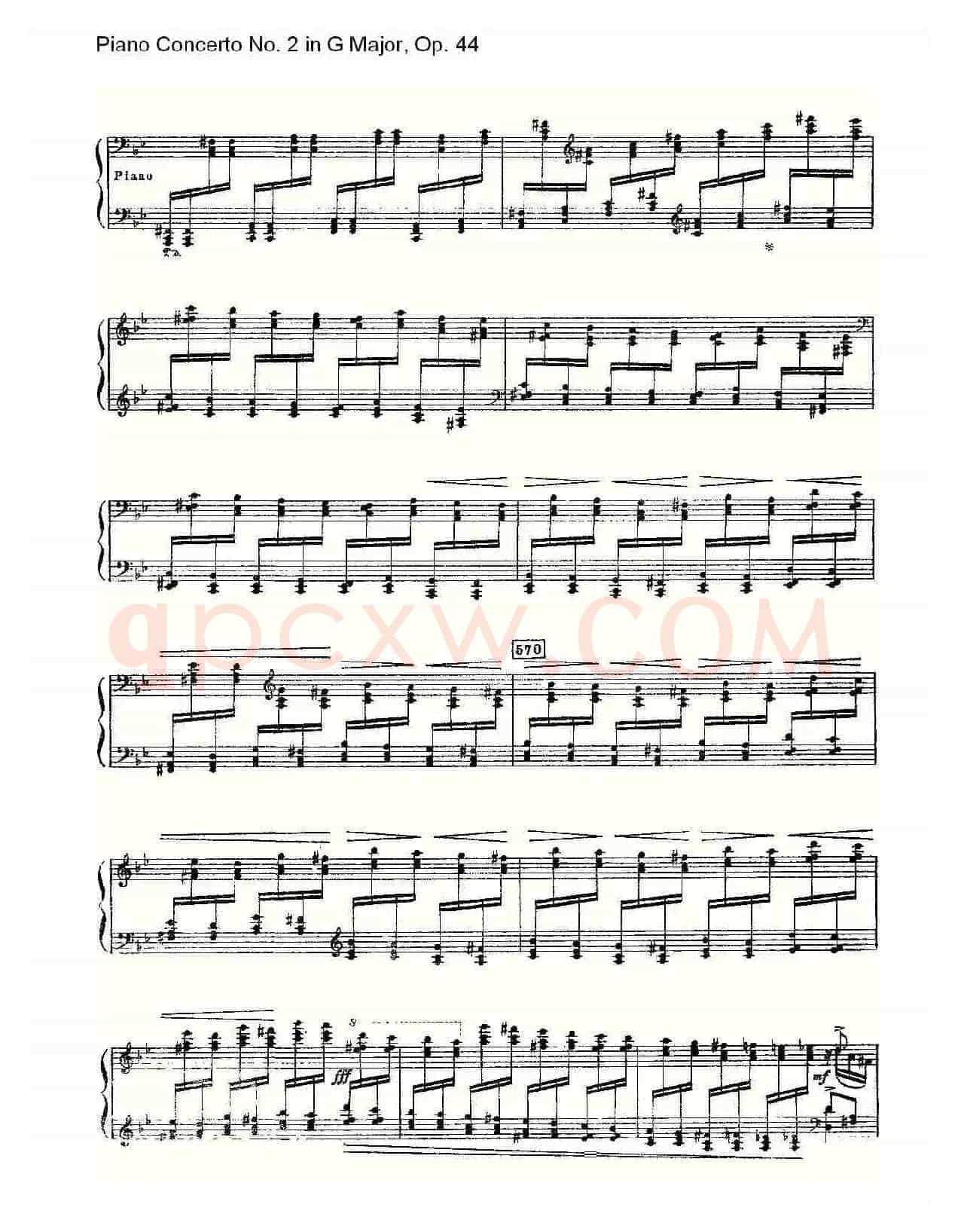 G大调第二钢琴协奏曲, Op.44第一乐章(三)