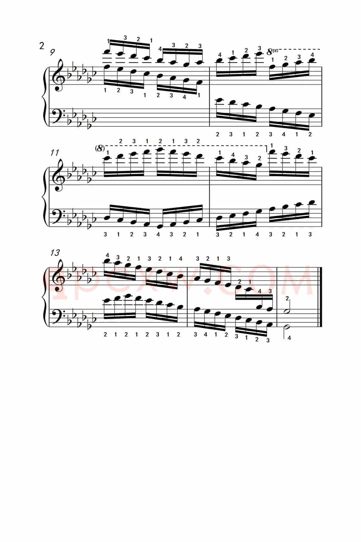第九级23.♭G大调音阶（中央音乐学院 钢琴（业余）考级教程 7-9级）