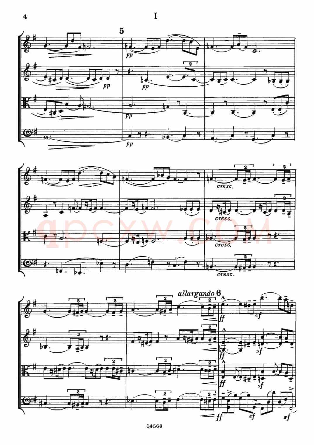 QUARTET Op.83(第一部分)(弦乐四重奏)