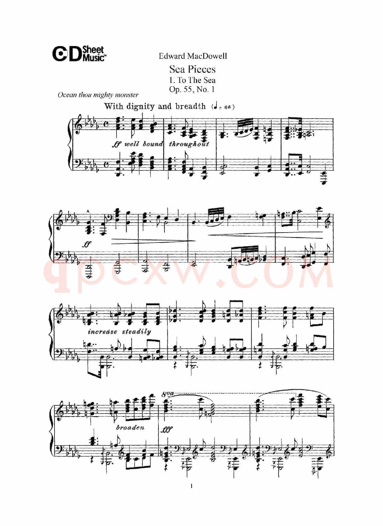 海景 Sea Pieces Op.55(No.1)