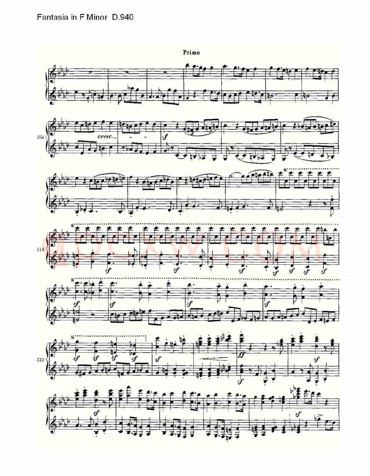 Fantasia in F Minor D.940（F小调幻想曲D.940）