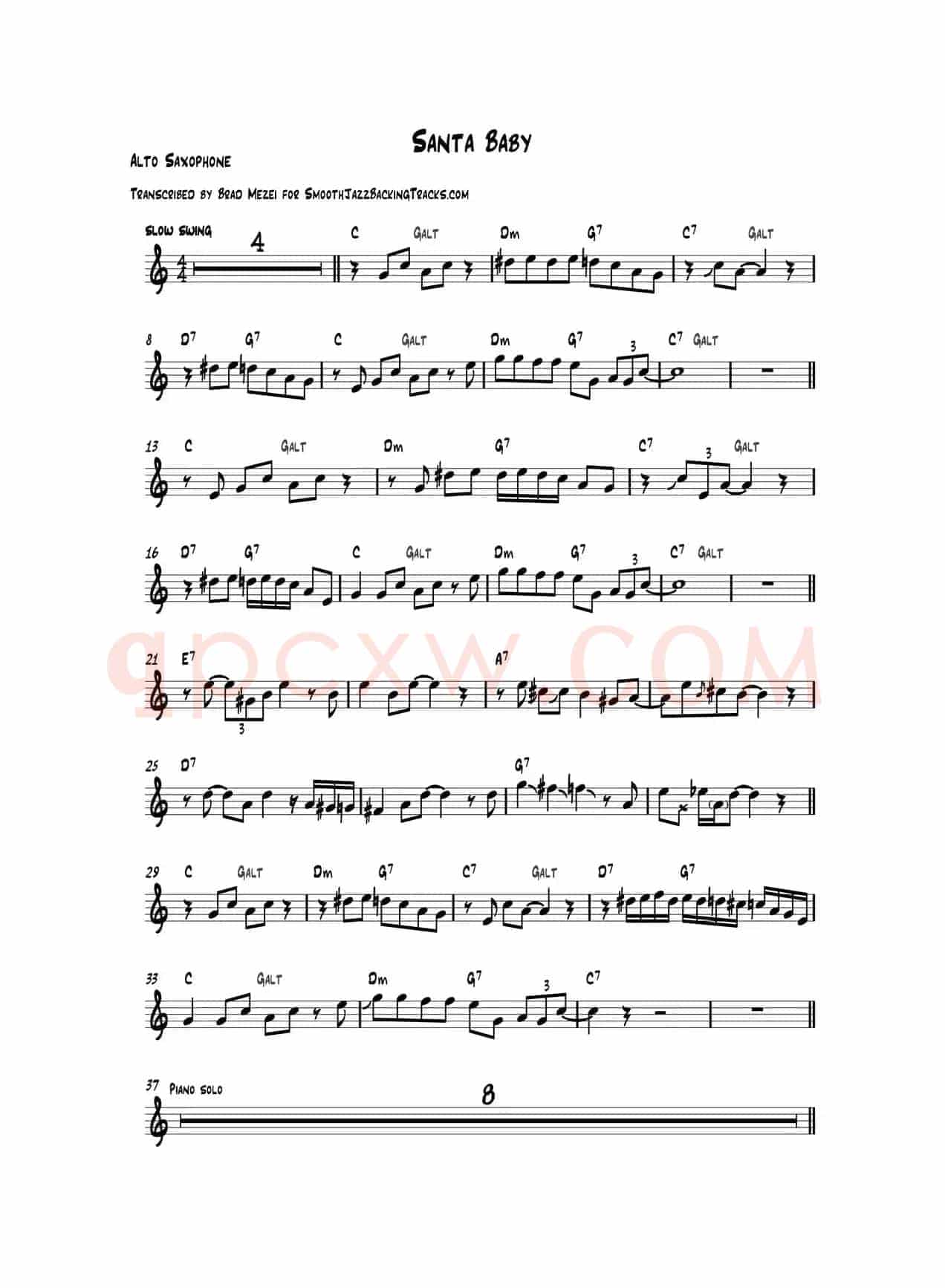 Santa Baby（中音萨克斯）