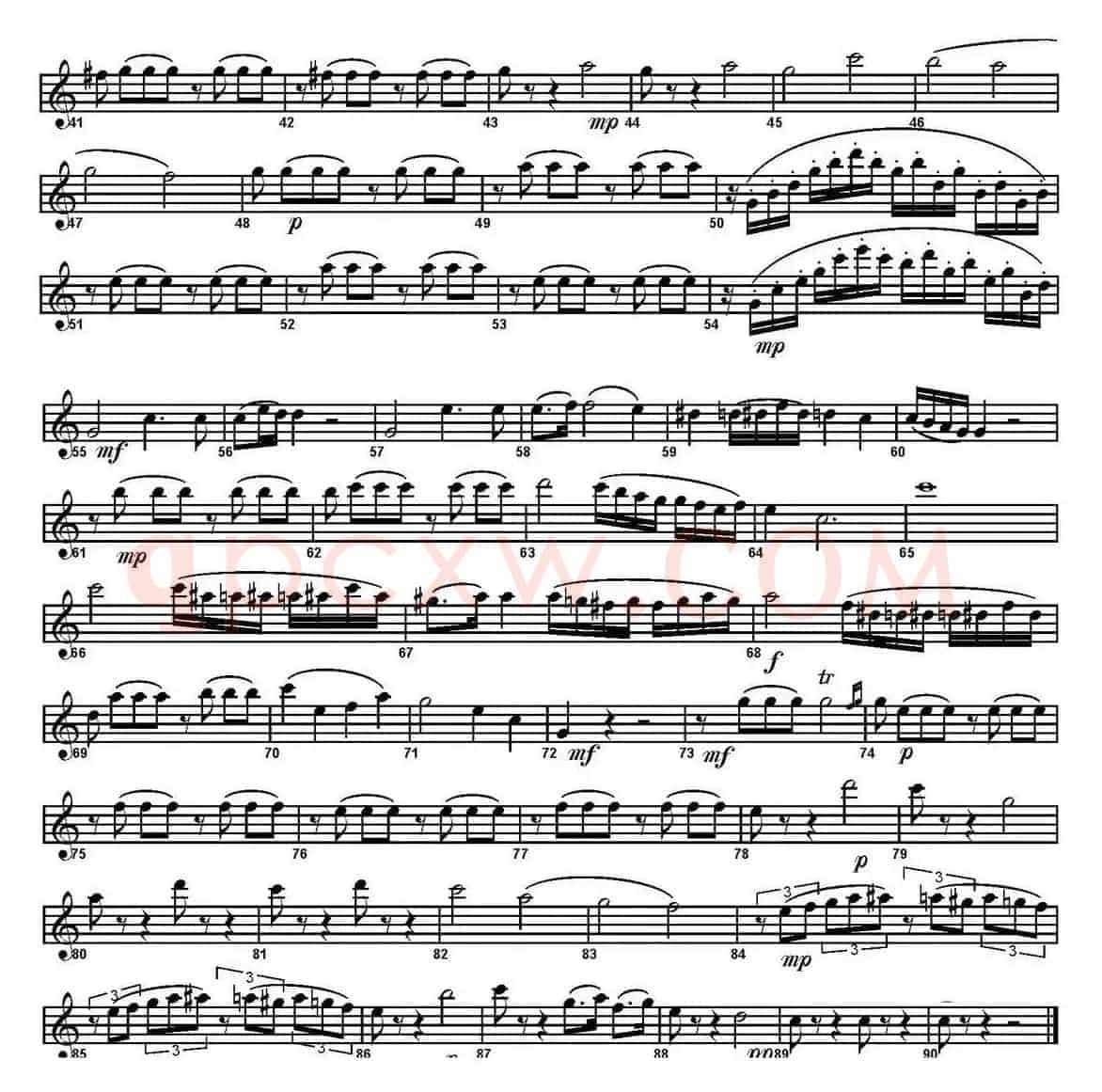SERENADE No.11 in Eb，K.375 Part 3（四重奏·上低音萨克斯分谱）