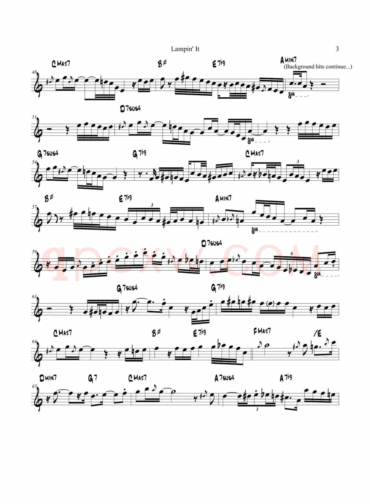 Lampin'It（中音萨克斯）