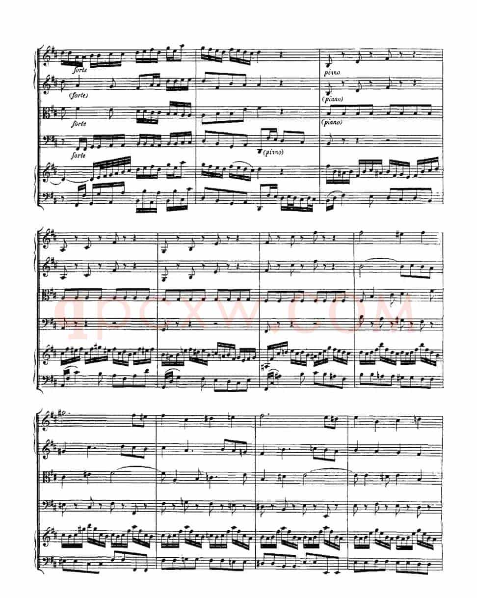 Harpsichd Concerto in D Maj BWV 1054(D大调第三号古钢琴协奏曲·总谱)