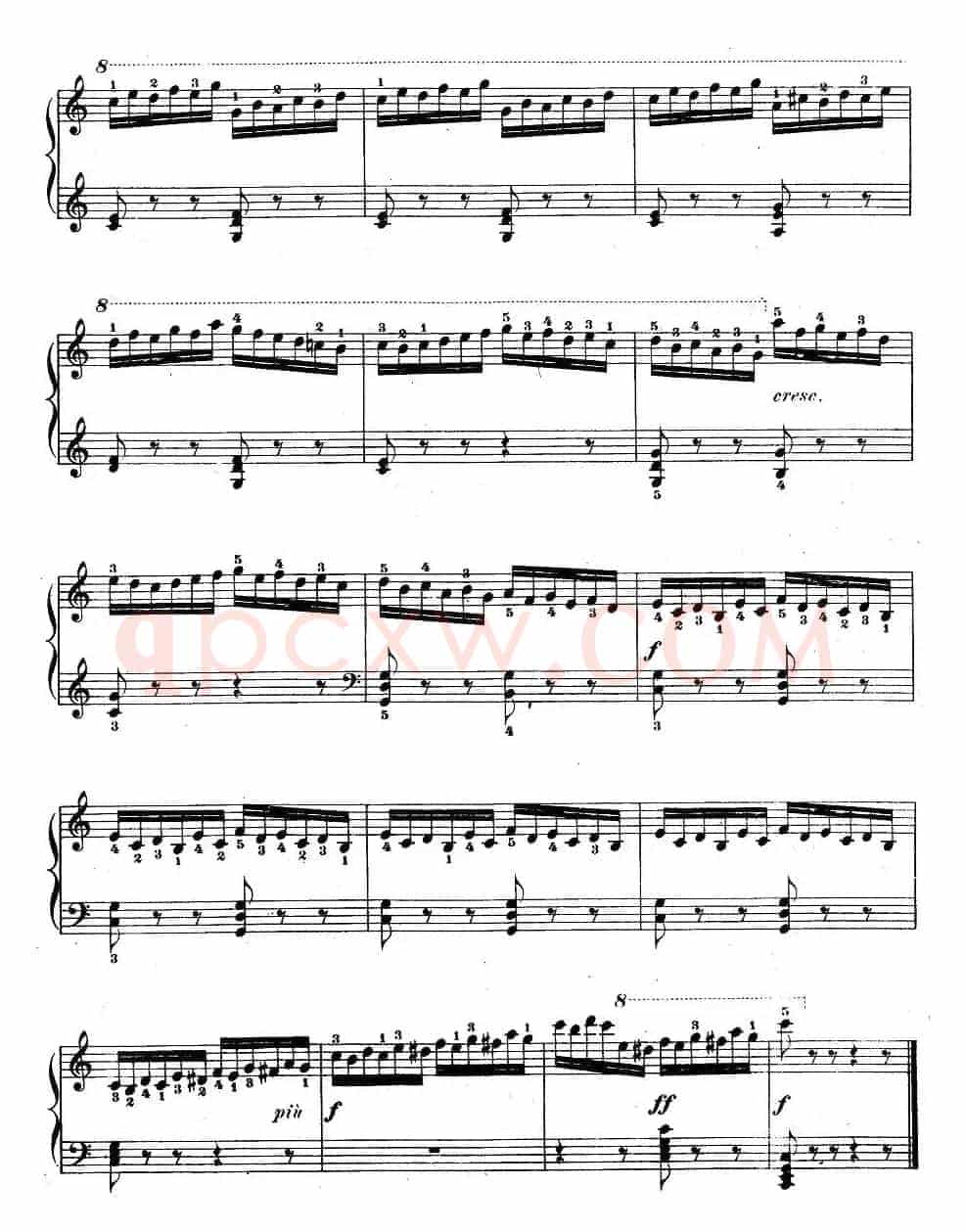 《车尔尼钢琴手指灵巧初步练习曲》OP.636-21