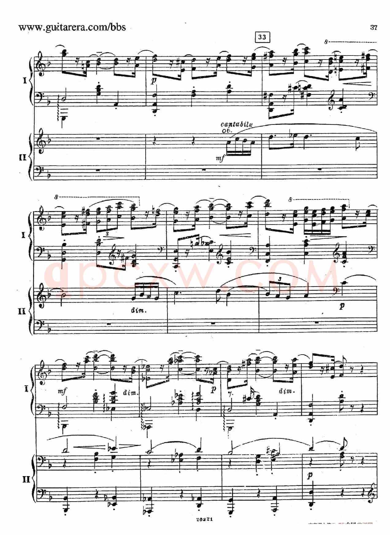 Rhapsody On A Theme Of Paganini Op.43(帕格尼尼主题狂想曲·双钢琴)(P21——40)