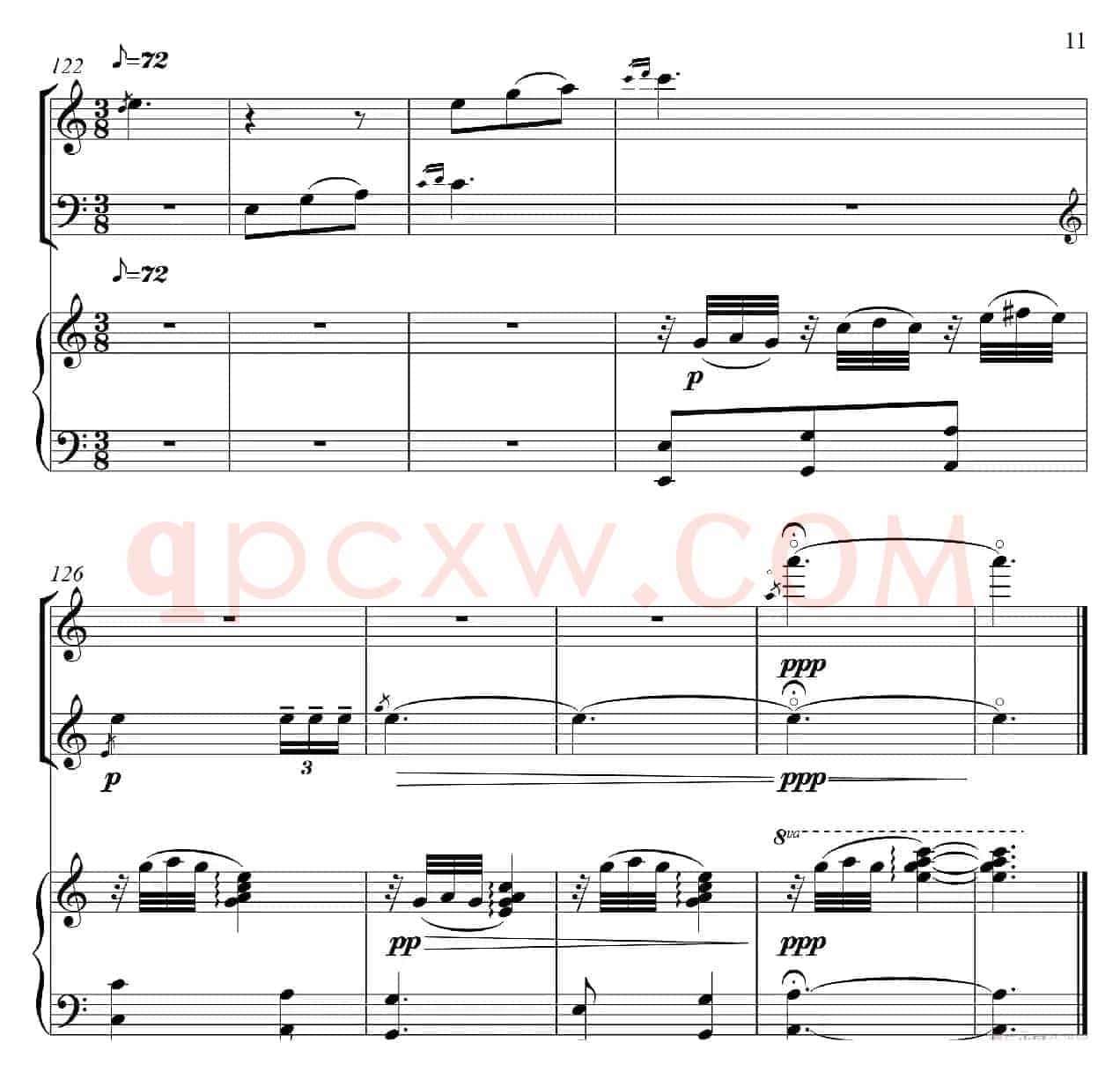 山花烂漫（为小提琴·大提琴·钢琴而作）（For Violin Violoncello And Piano）