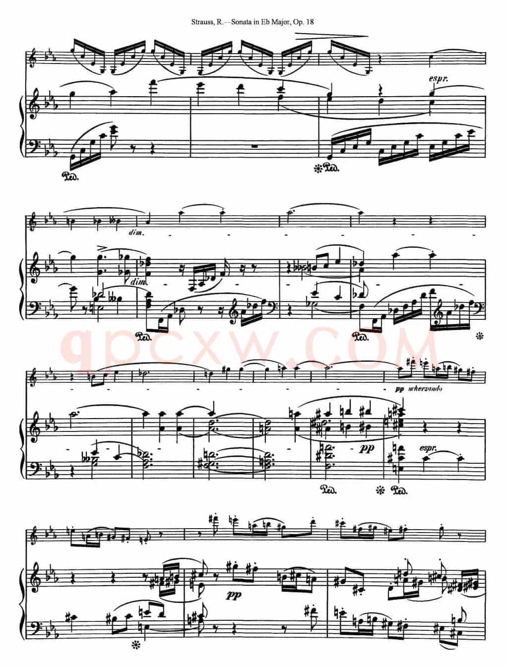 Violin Sonata in Eb Major Op.18（小提琴+钢琴伴奏）