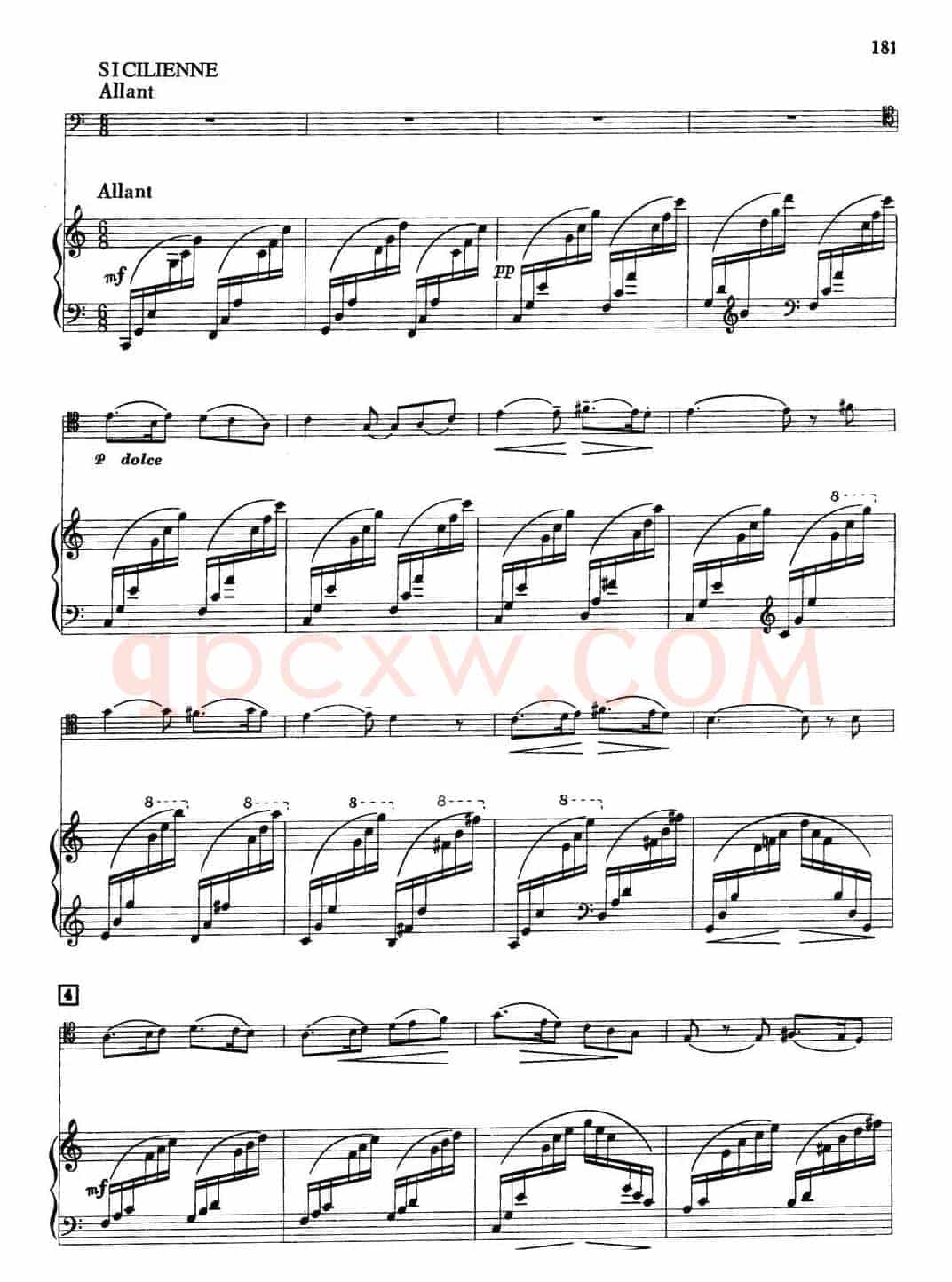 宣叙调、西西里舞曲和回旋曲（大管+钢琴伴奏）