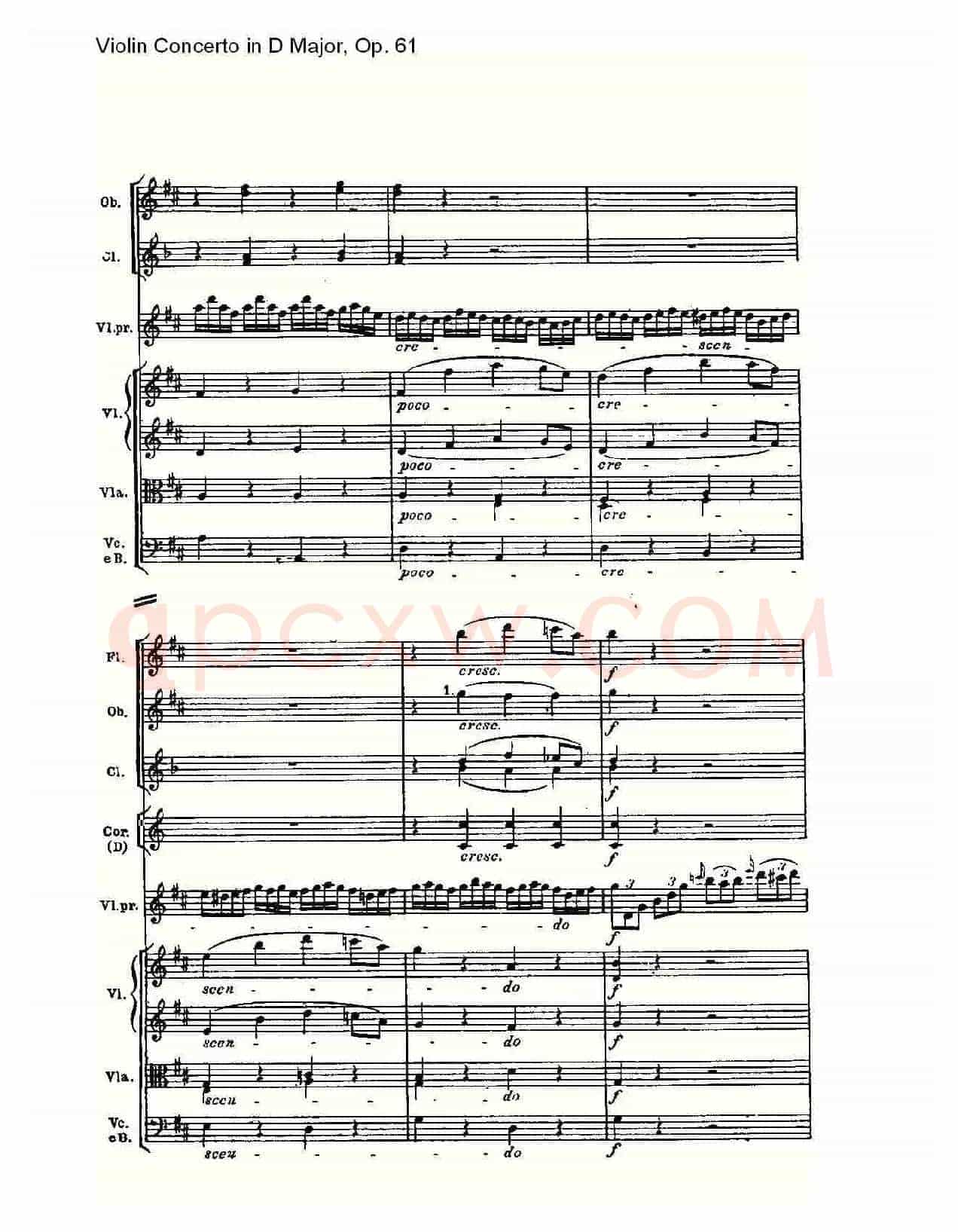 D大调小提琴协奏曲 Op.61第一乐章（二）