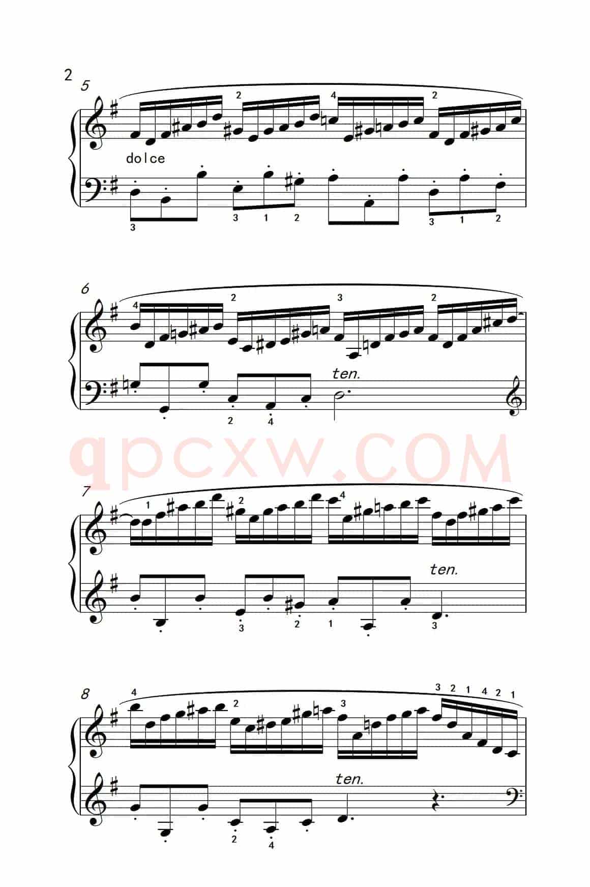 第七级1.练习曲（中央音乐学院 钢琴（业余）考级教程 7-9级）
