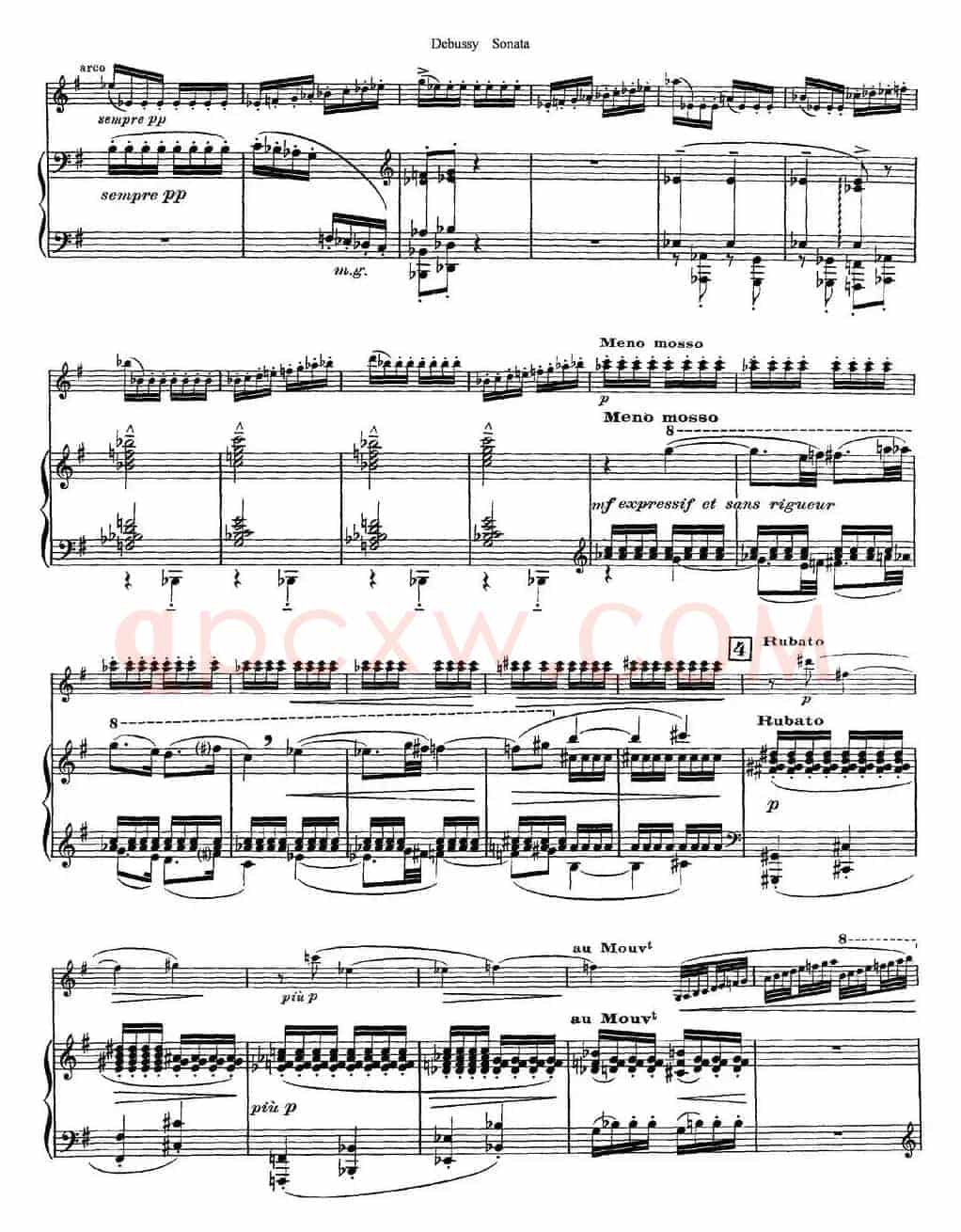 Debussy Sonata（小提琴+钢琴伴奏）