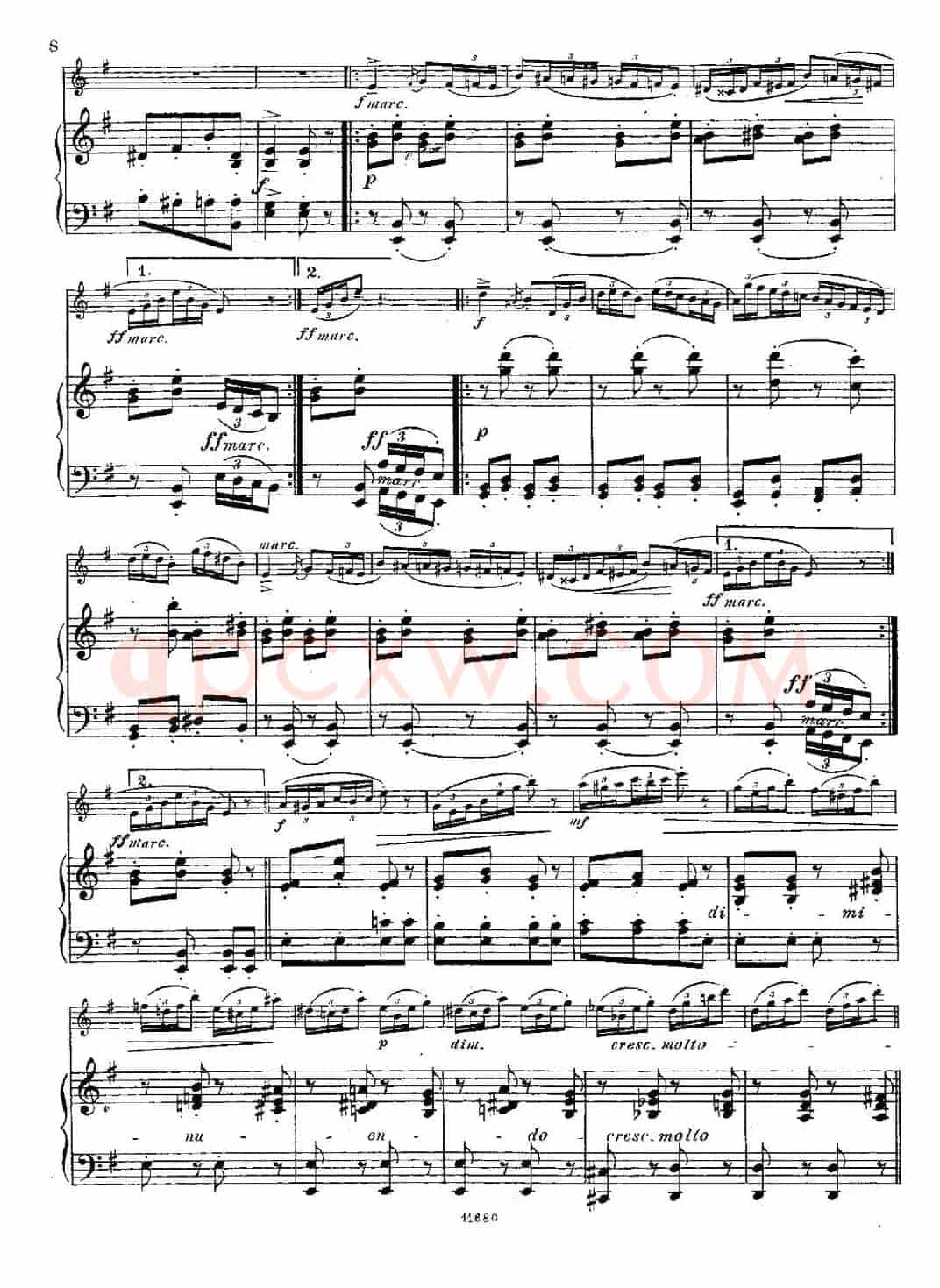 Fantaisies nationales.  Russe. （Op.59 No.3）（长笛+钢琴伴奏）