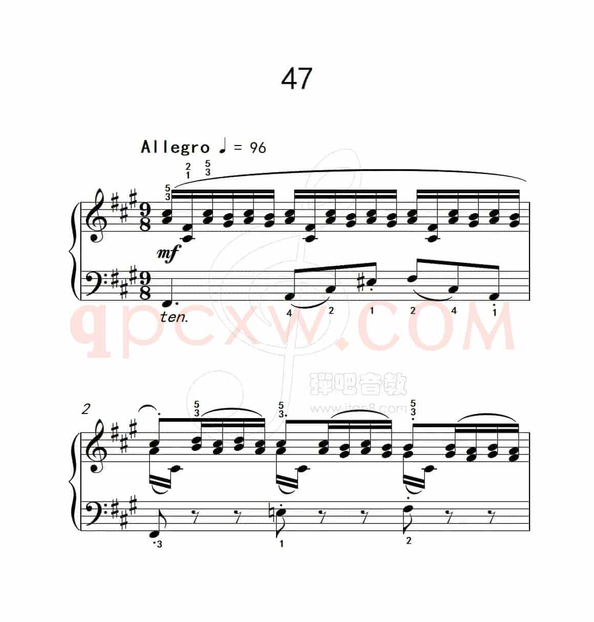 练习曲 47（克拉莫钢琴练习曲60首）