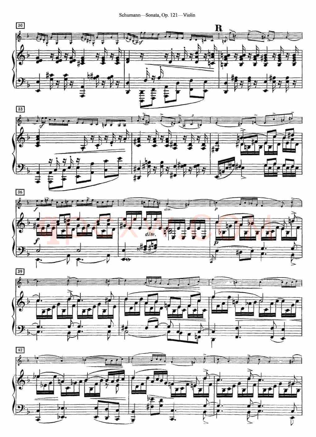 Violin Sonata Op.121（小提琴+钢琴伴奏）