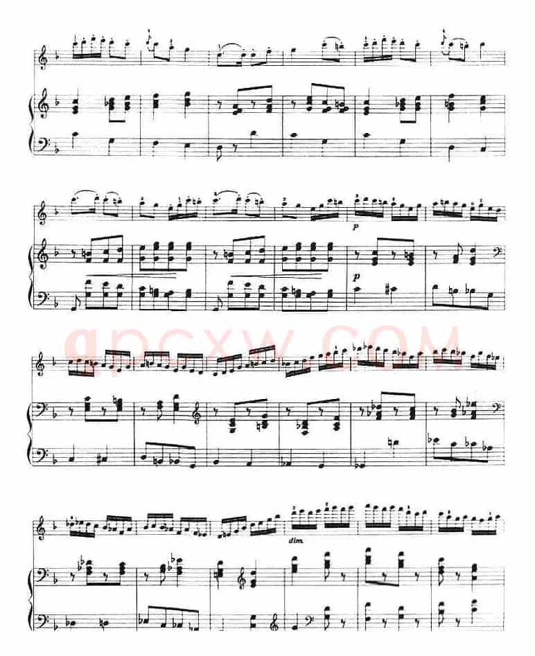 第一回旋曲(Rondo No.1、小提琴+钢琴伴奏)