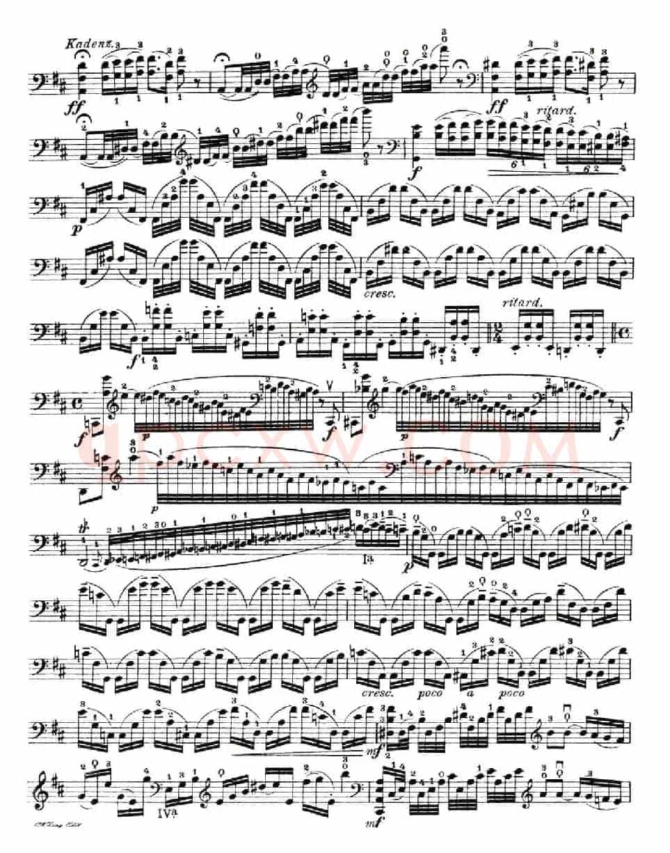 J. Haydn Concerto in D Major（海顿D大调大提琴协奏曲 [大提琴谱]）