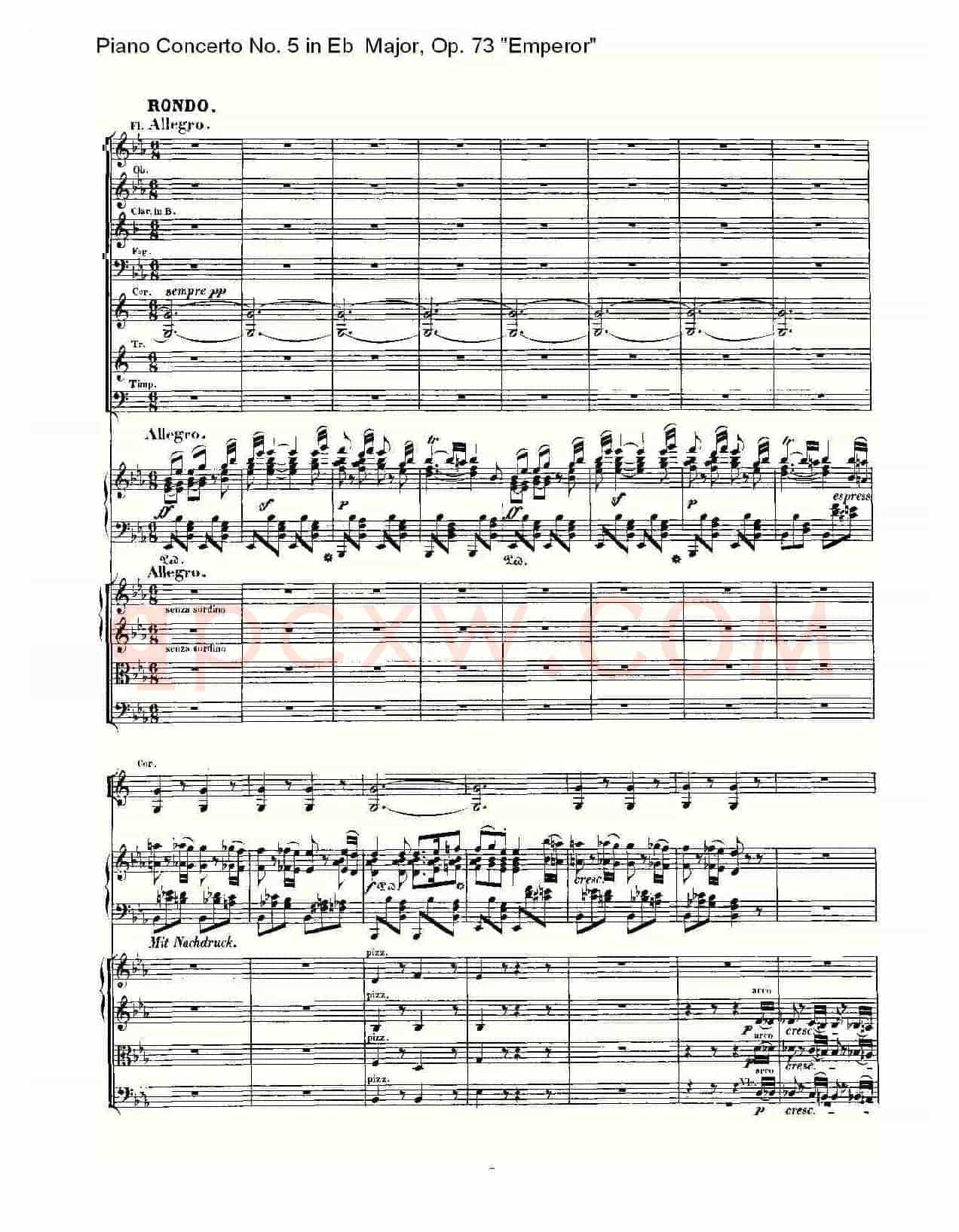 Eb大调钢琴第五协奏曲 Op.73“皇帝”第三乐章