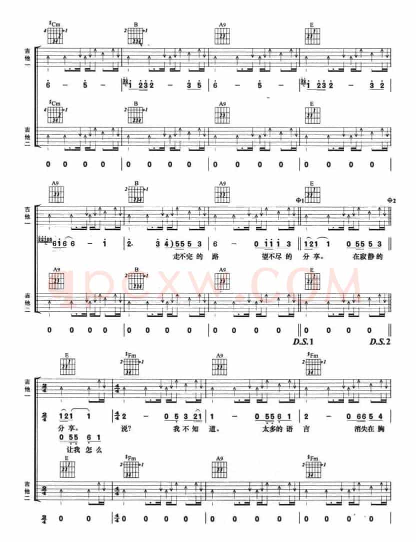 礼物（许巍词曲、双吉他）