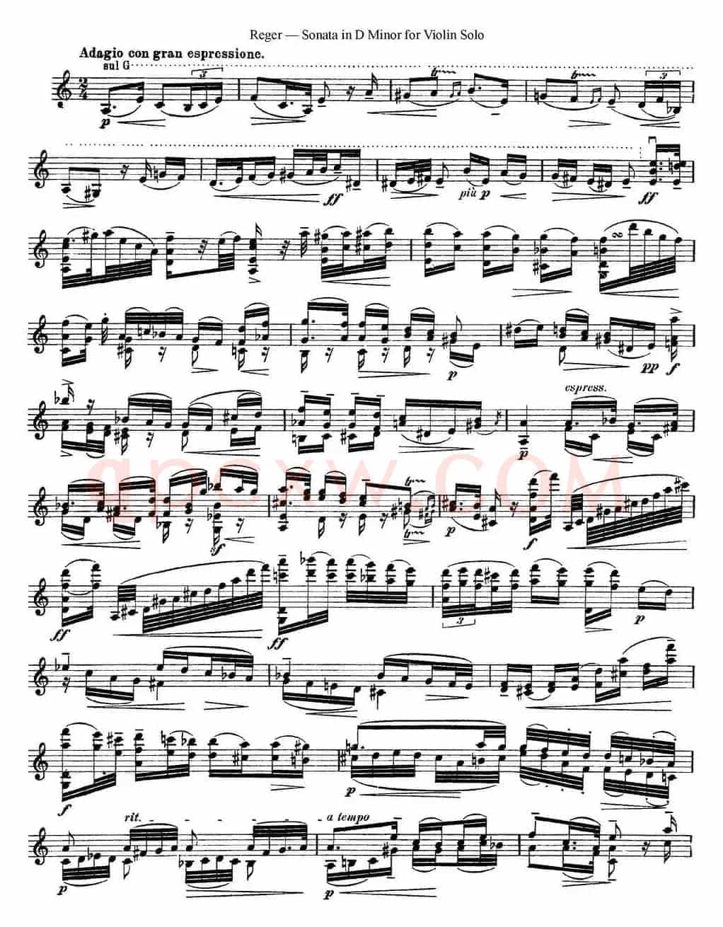 Sonata in D Minor for Solo Violin Op.42 No.1