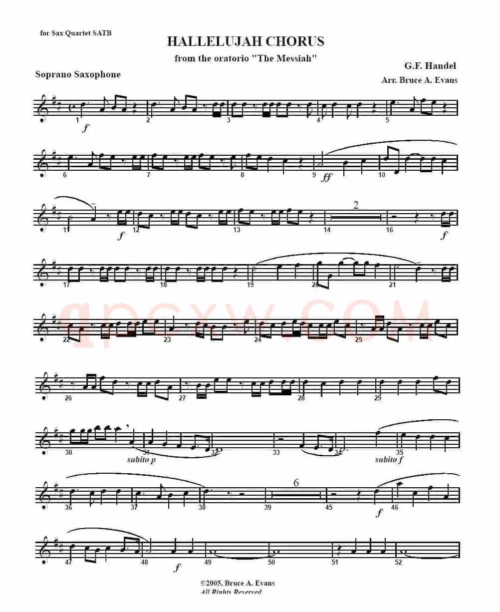 HALLELUJAH CHORUS（哈利路亚）