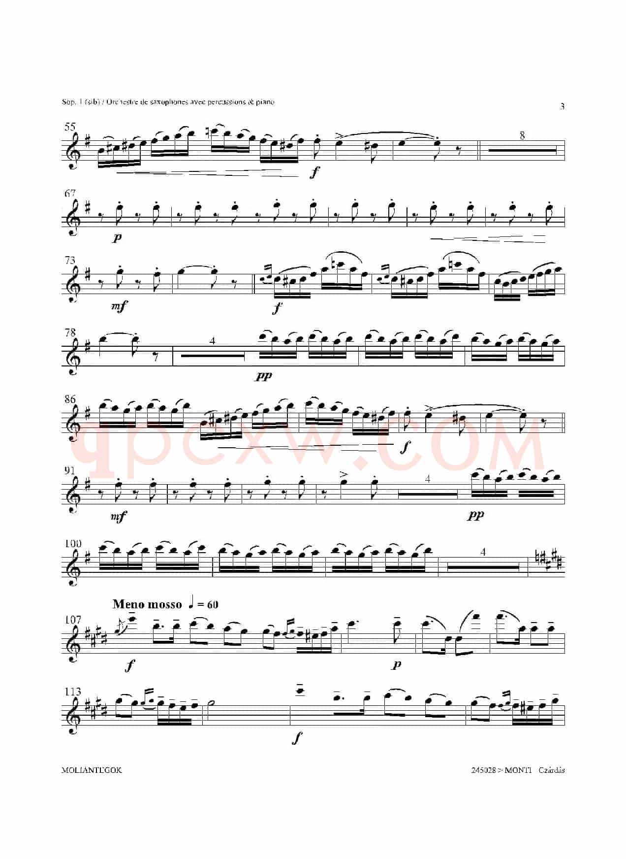 Czardas 查尔达斯（15重奏）（2支高音萨克斯）