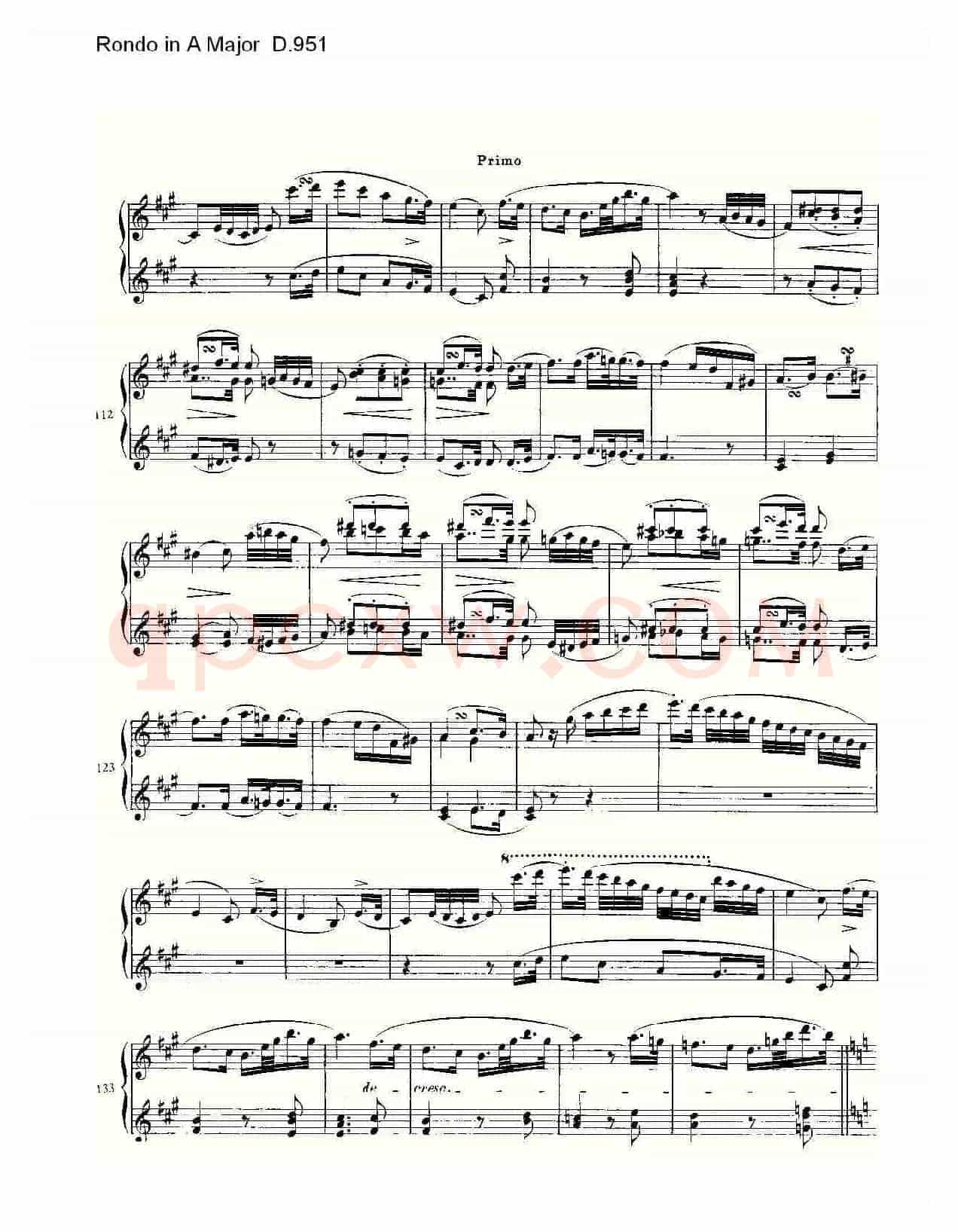 Rondo in A Major D.951(A大调回旋曲D.951)