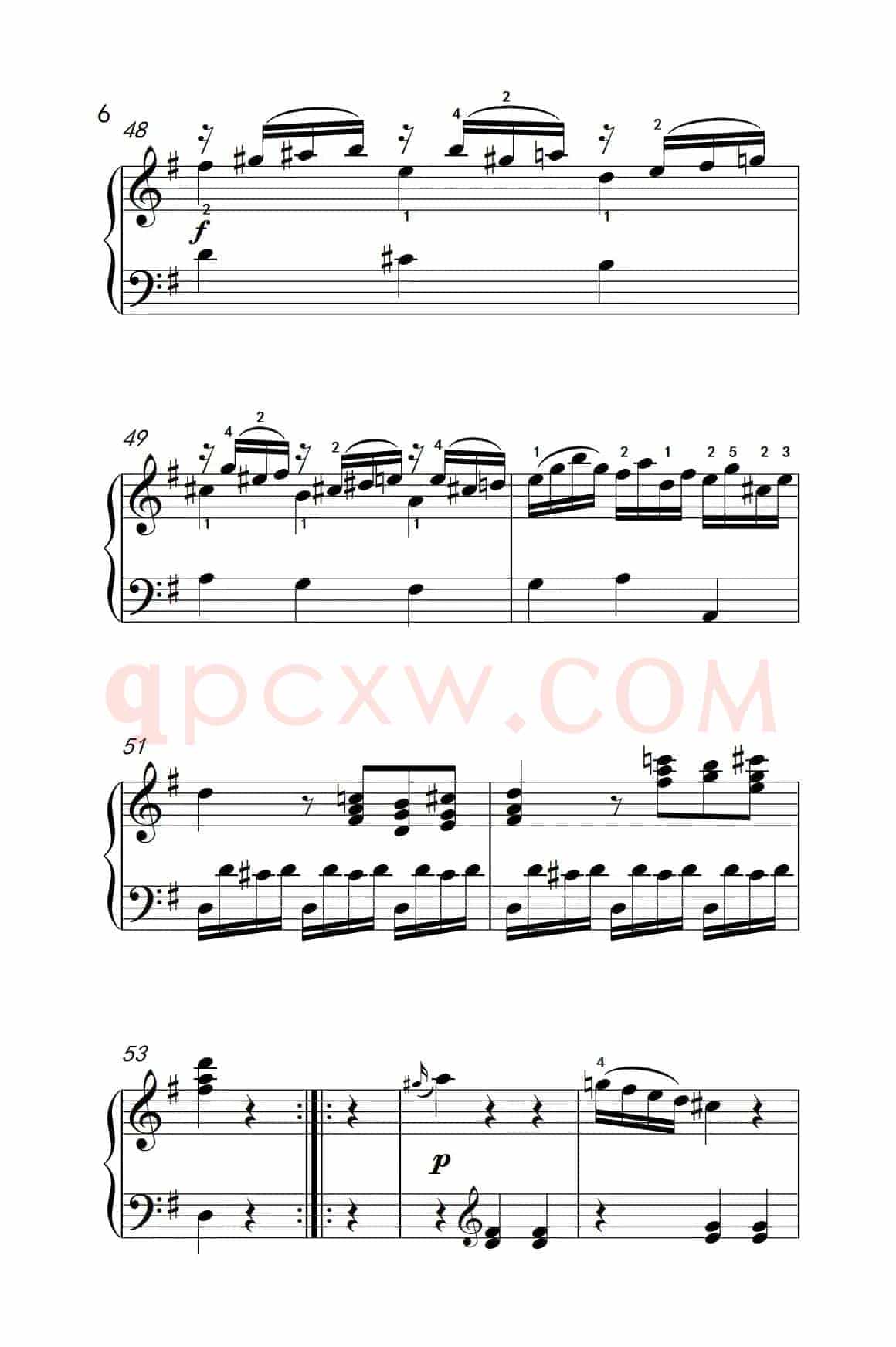 第六级 2.G大调奏鸣曲 莫扎特（中央音乐学院 钢琴（业余）考级教程 4-6级）