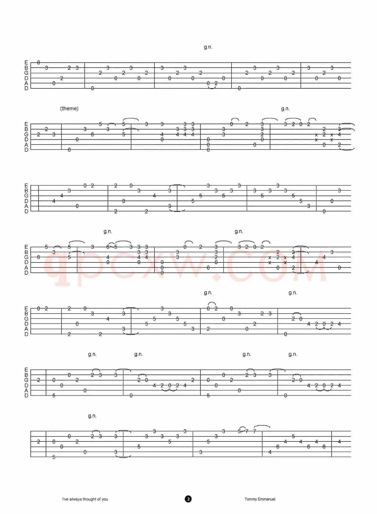 tommy emmanuel；i have always thought of you（指弹吉他）
