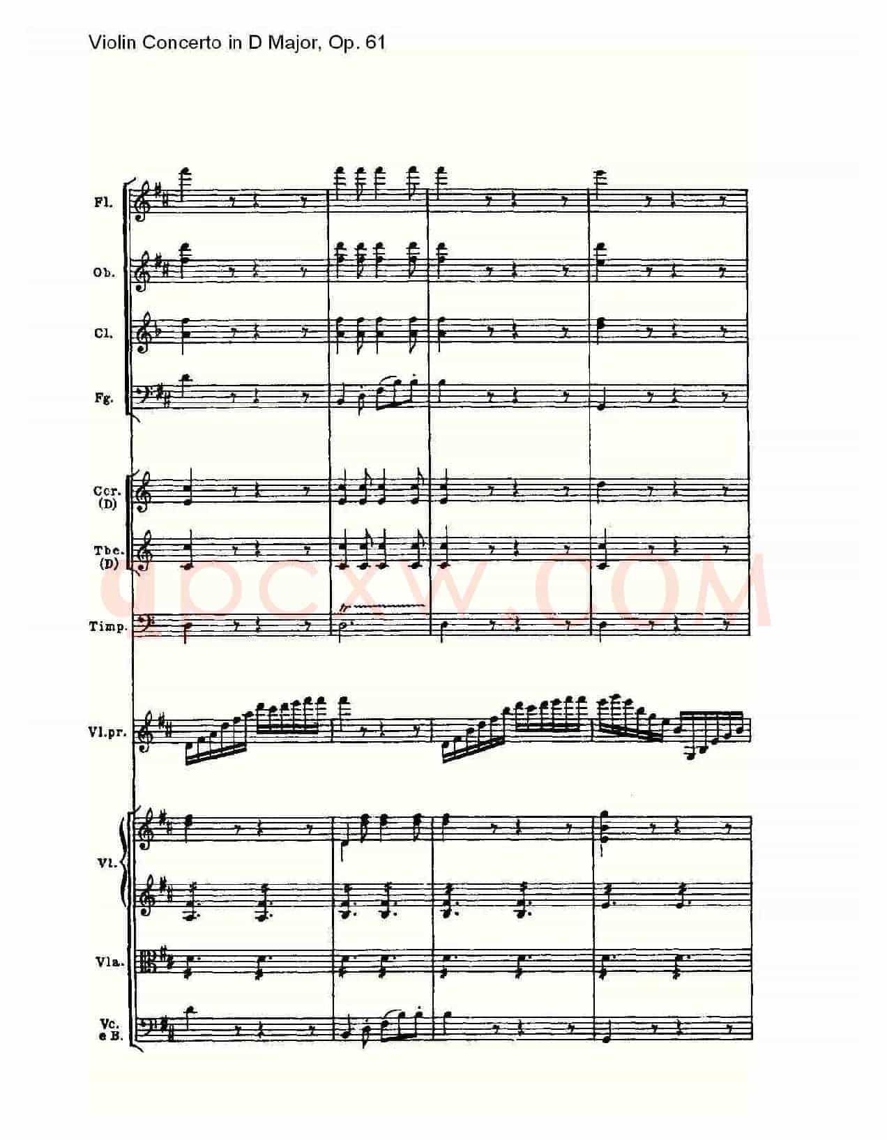 D大调小提琴协奏曲 Op.61第三乐章