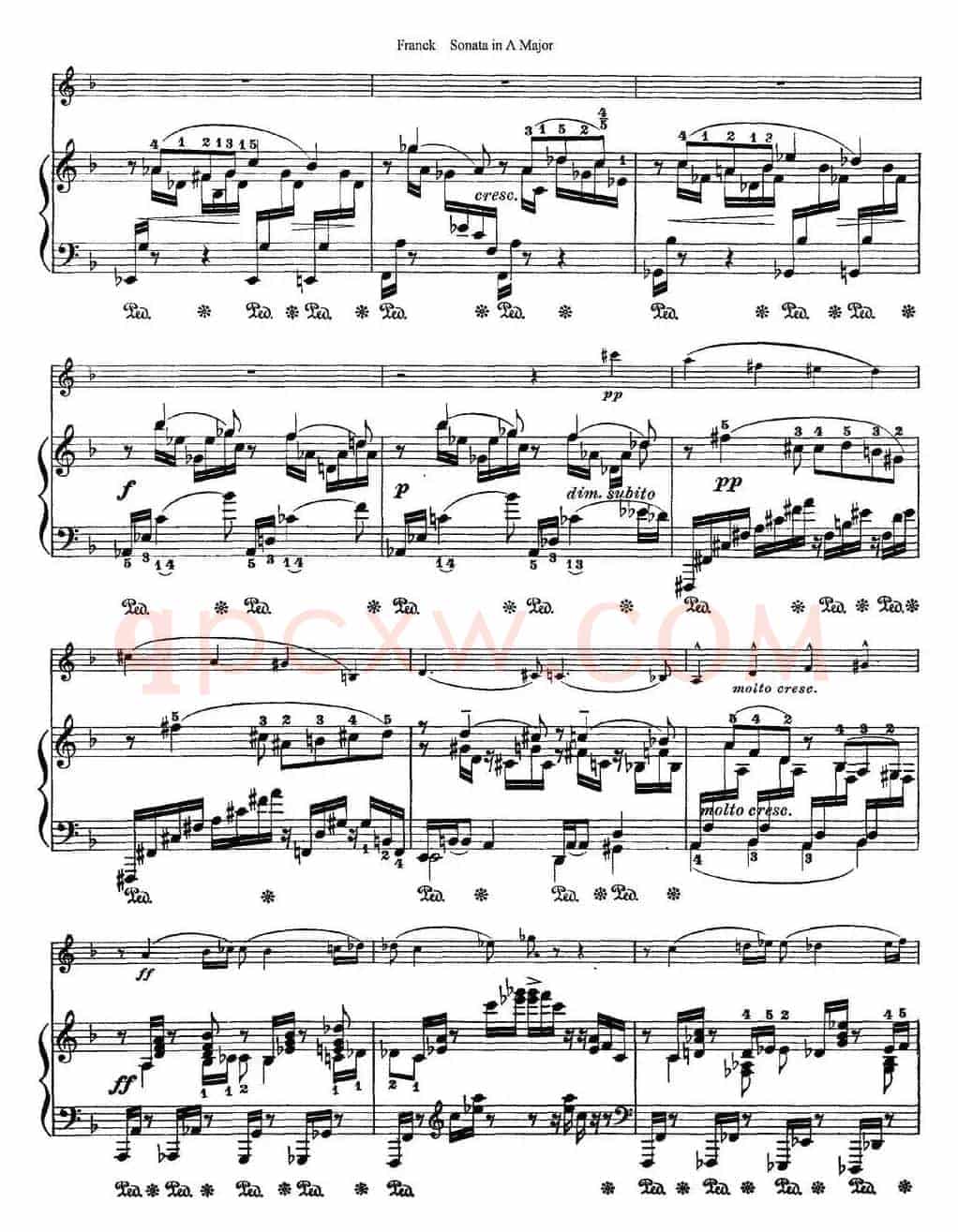 Franck Sonata in A Major（小提琴+钢琴伴奏）
