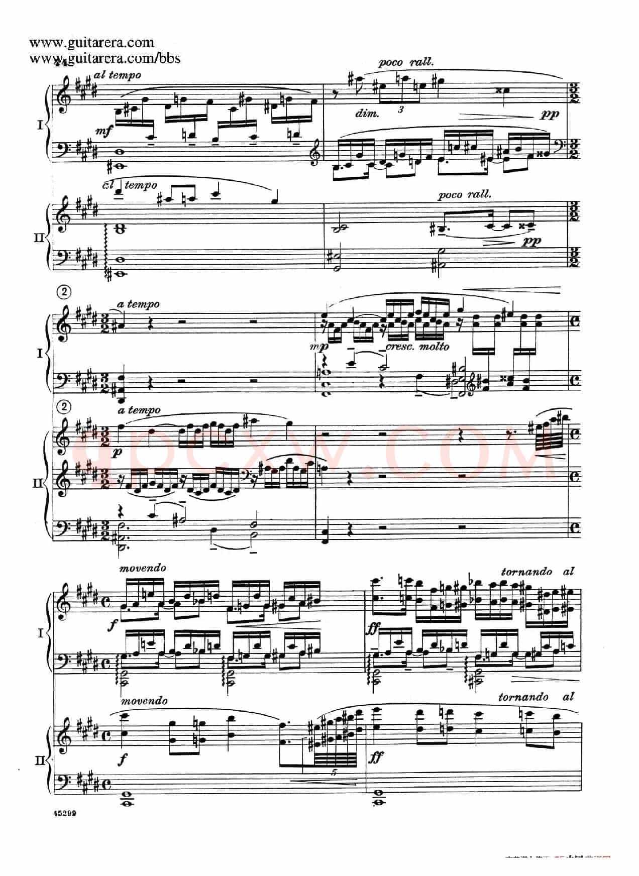 Piano Concerto Op.38(钢琴协奏曲·双钢琴·第二乐章)