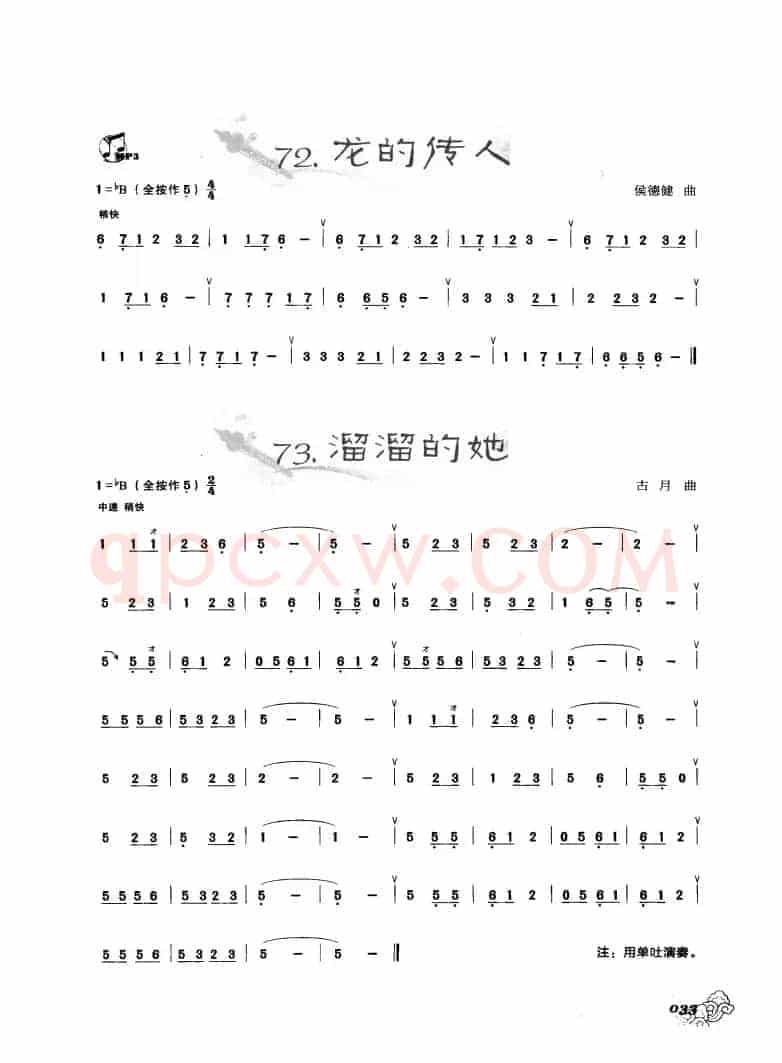 葫芦丝曲精选：龙的传人  溜溜的她