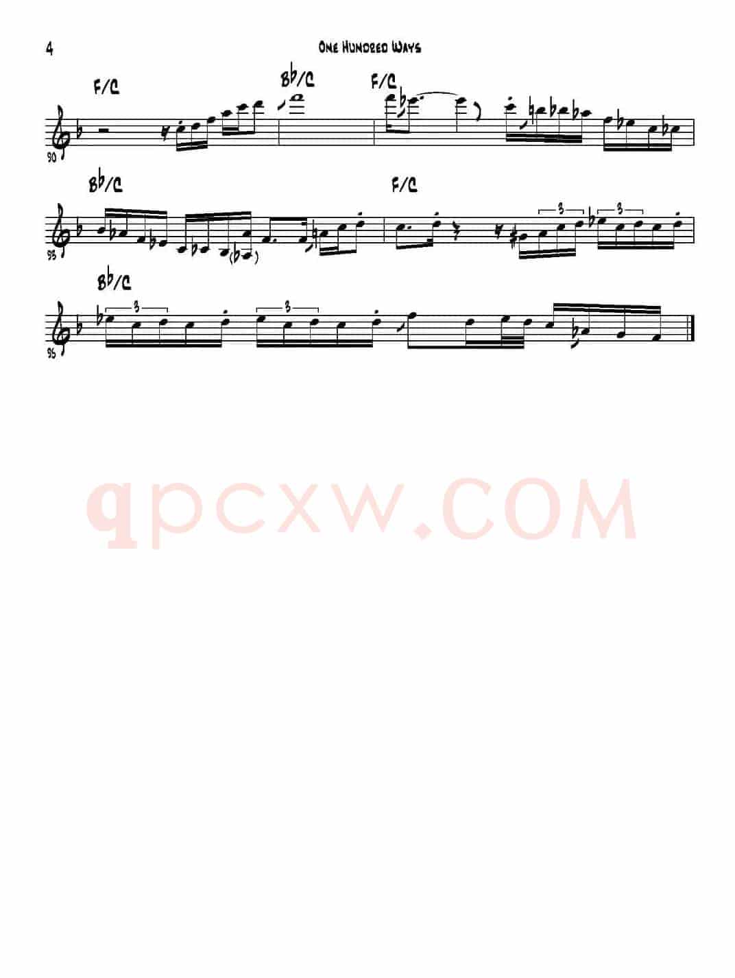 One Hundred Ways（高音萨克斯）