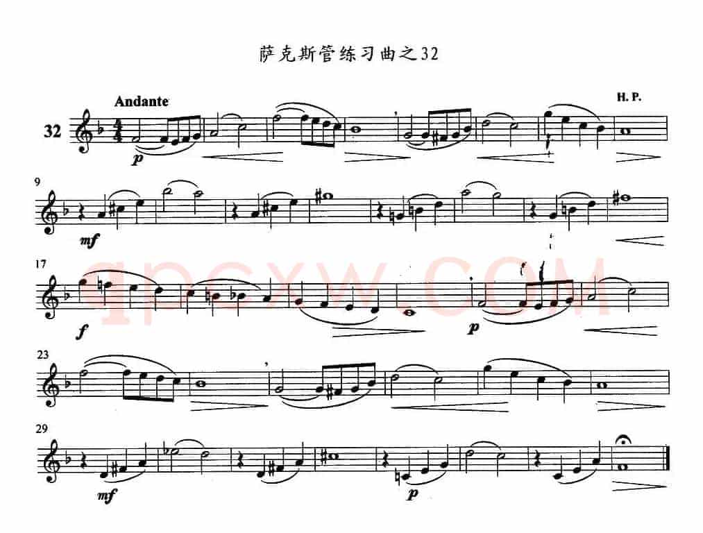 萨克斯管练习曲（31—40）