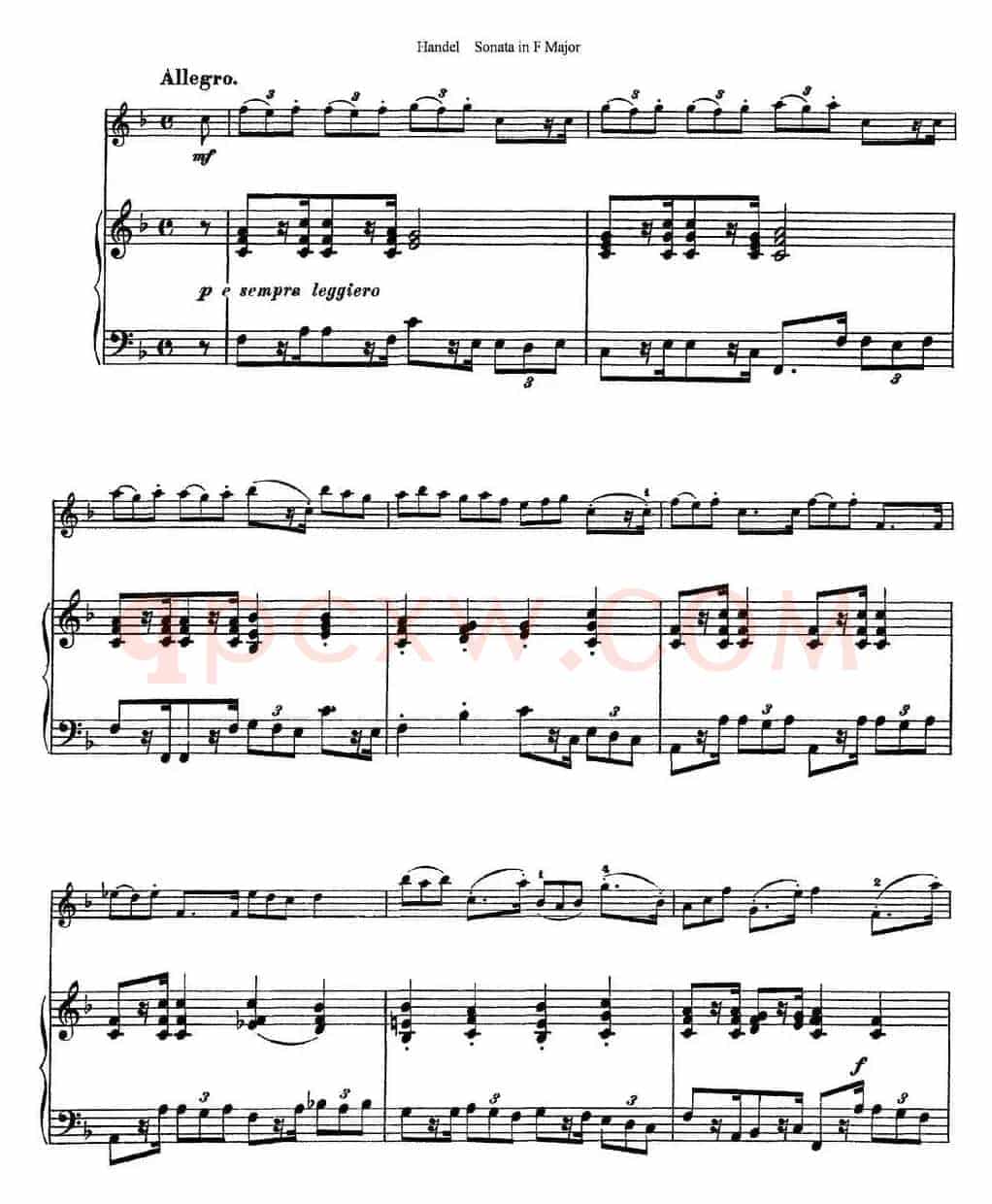 Violin Sonata No.3 in F major（小提琴+钢琴伴奏）