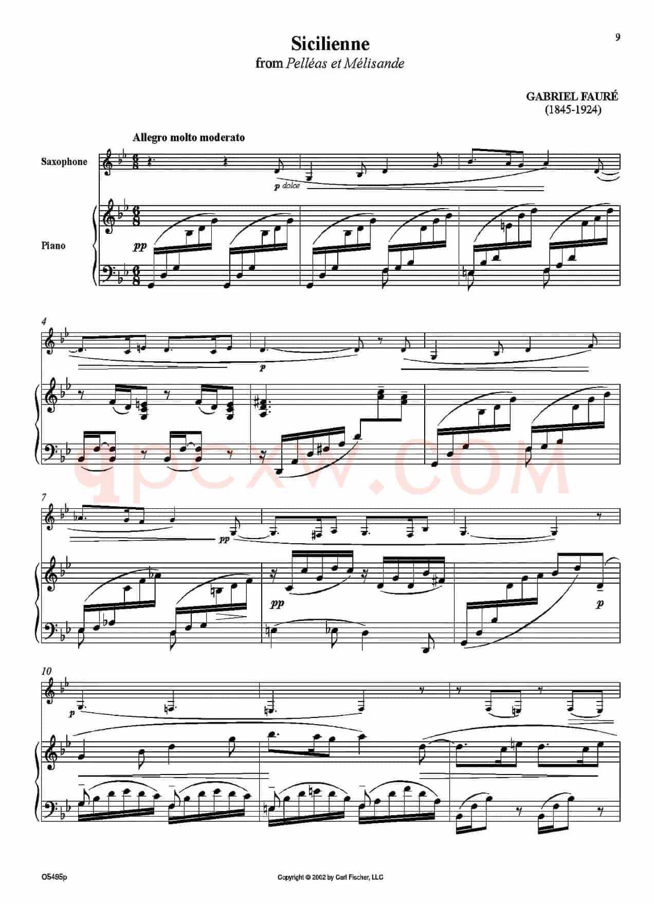 Sicilienne（萨克斯+钢琴伴奏）