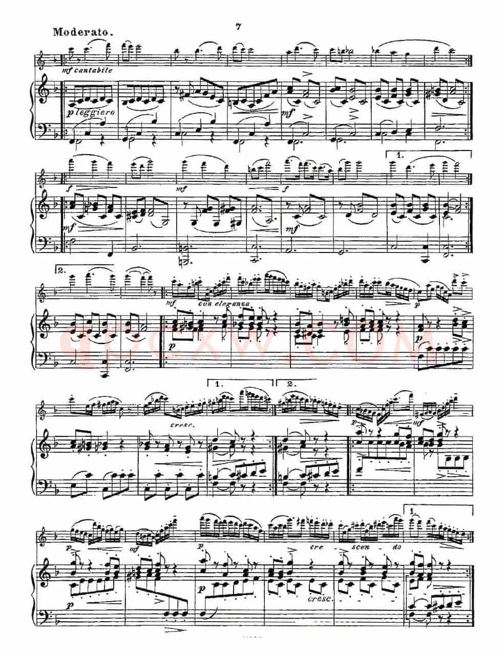 Fantaisies nationales. Op. 59, 5.（长笛+钢琴伴奏）