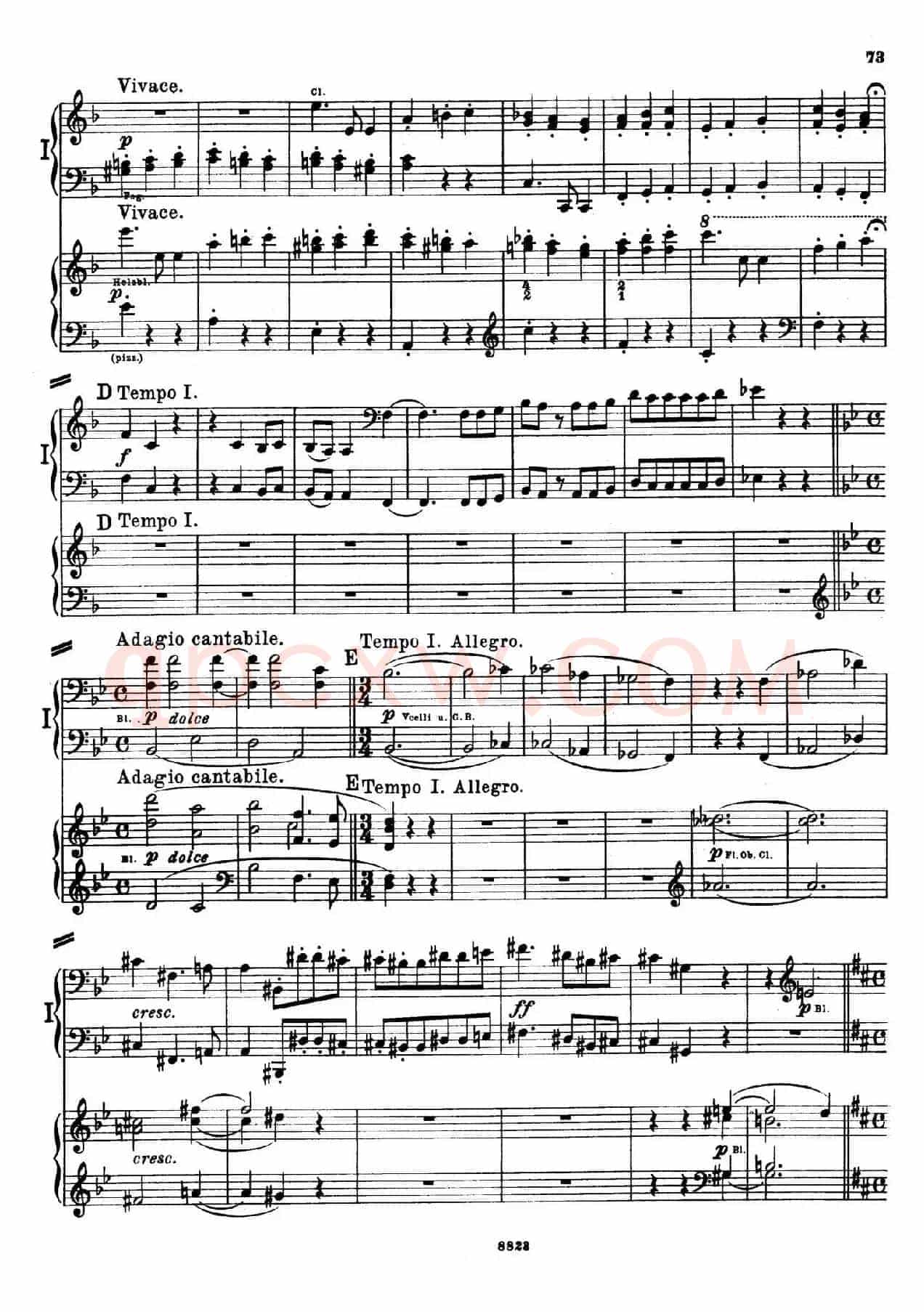 d小调第九交响曲 Op.125(双钢琴P73——82)
