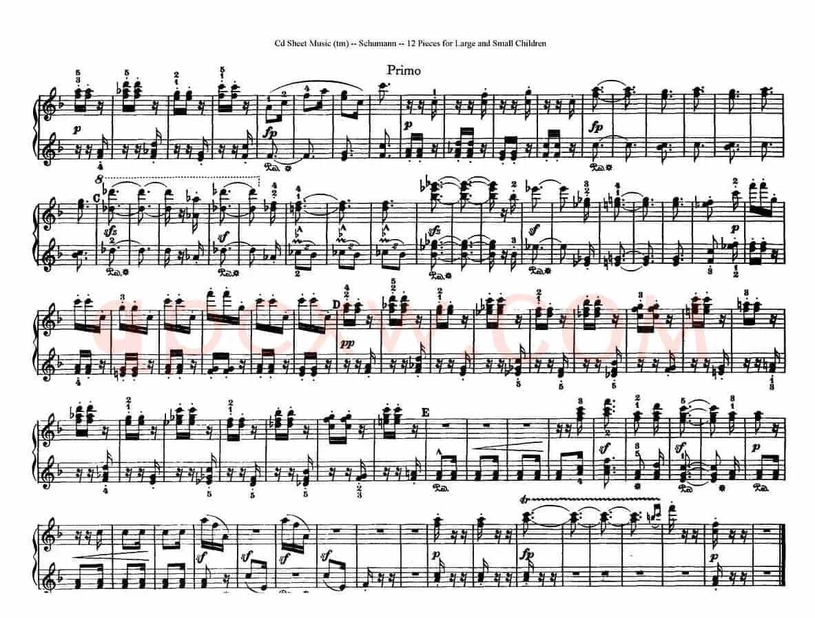 12首为孩子们而作的四手联弹曲 Op.85（四手联弹）（10）