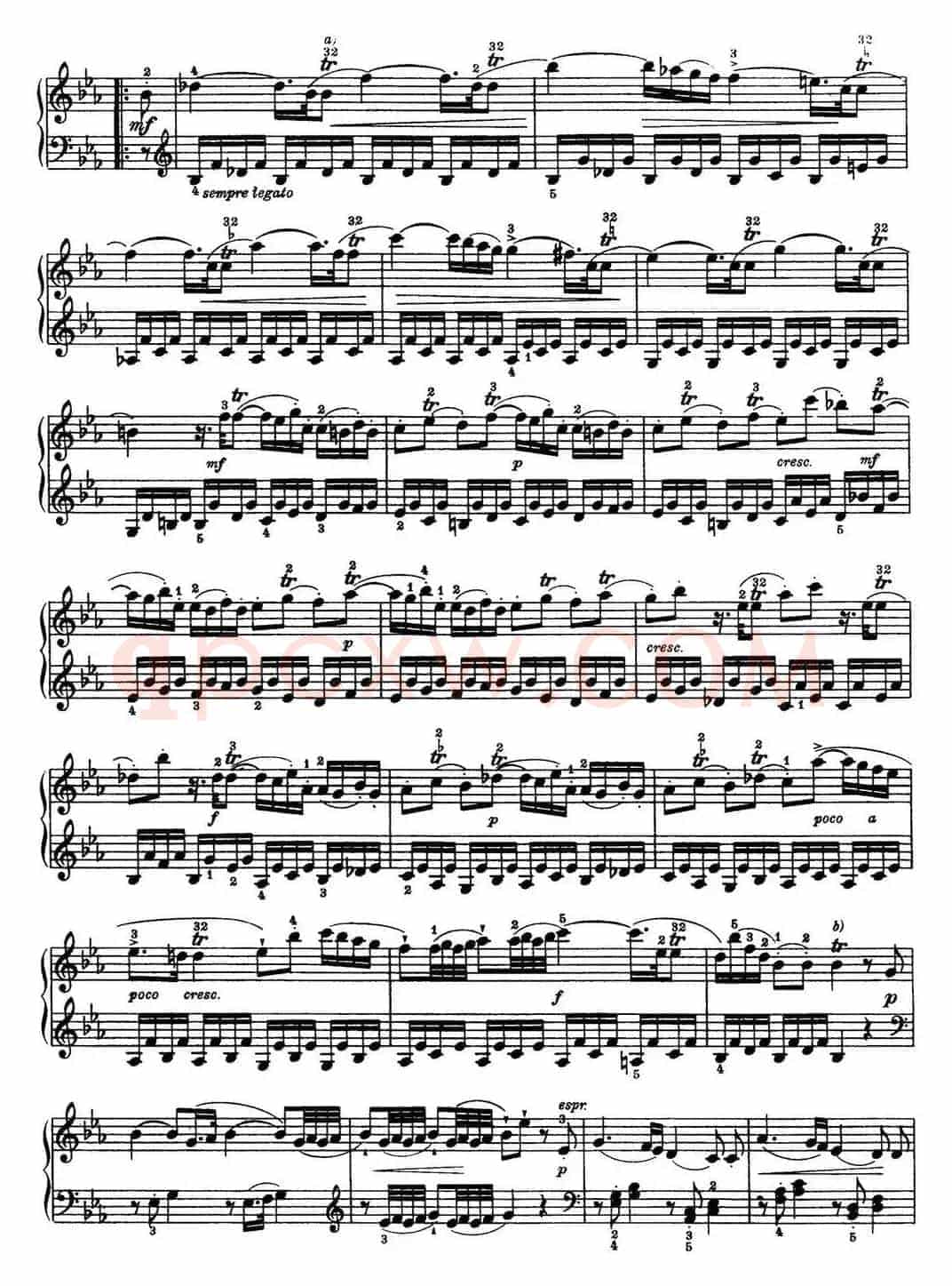 海顿 钢琴奏鸣曲 Hob XVI 45 Divertimento Eb major