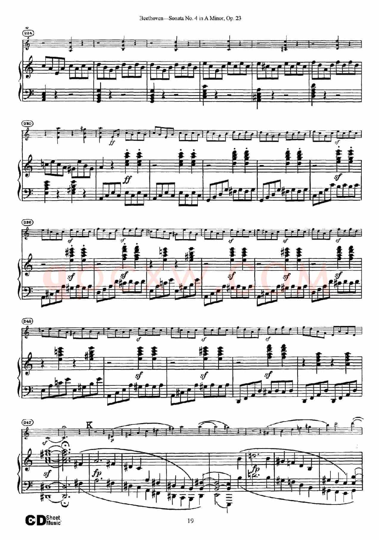 A小调第四小提琴奏鸣曲（Sonata No.4 in A Minor Op.23）（小提琴+钢琴伴奏）