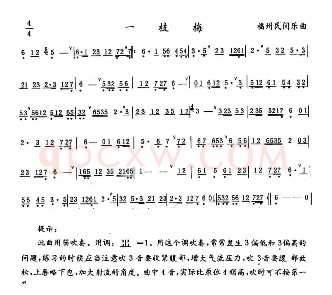 一枝梅（福州民间乐曲）
