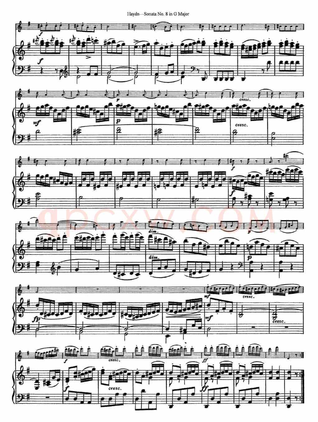 Violin Sonata No.8 in G Major（小提琴+钢琴伴奏）