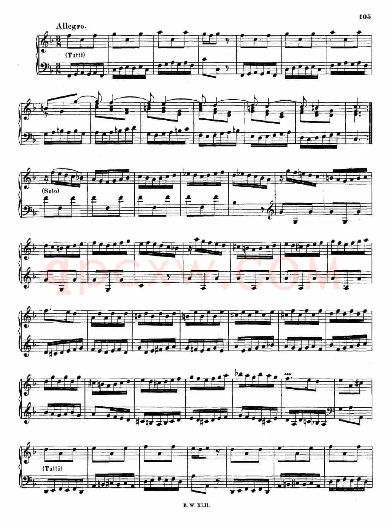 16 Concertos BWV 972-987(十六首为独奏古钢琴而作的协奏曲)(P41——50)