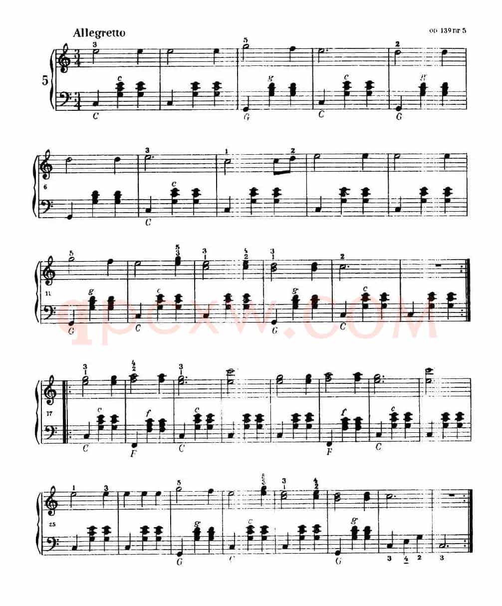 《车尔尼手风琴练习曲集》第Ⅰ册 （第1—9首）