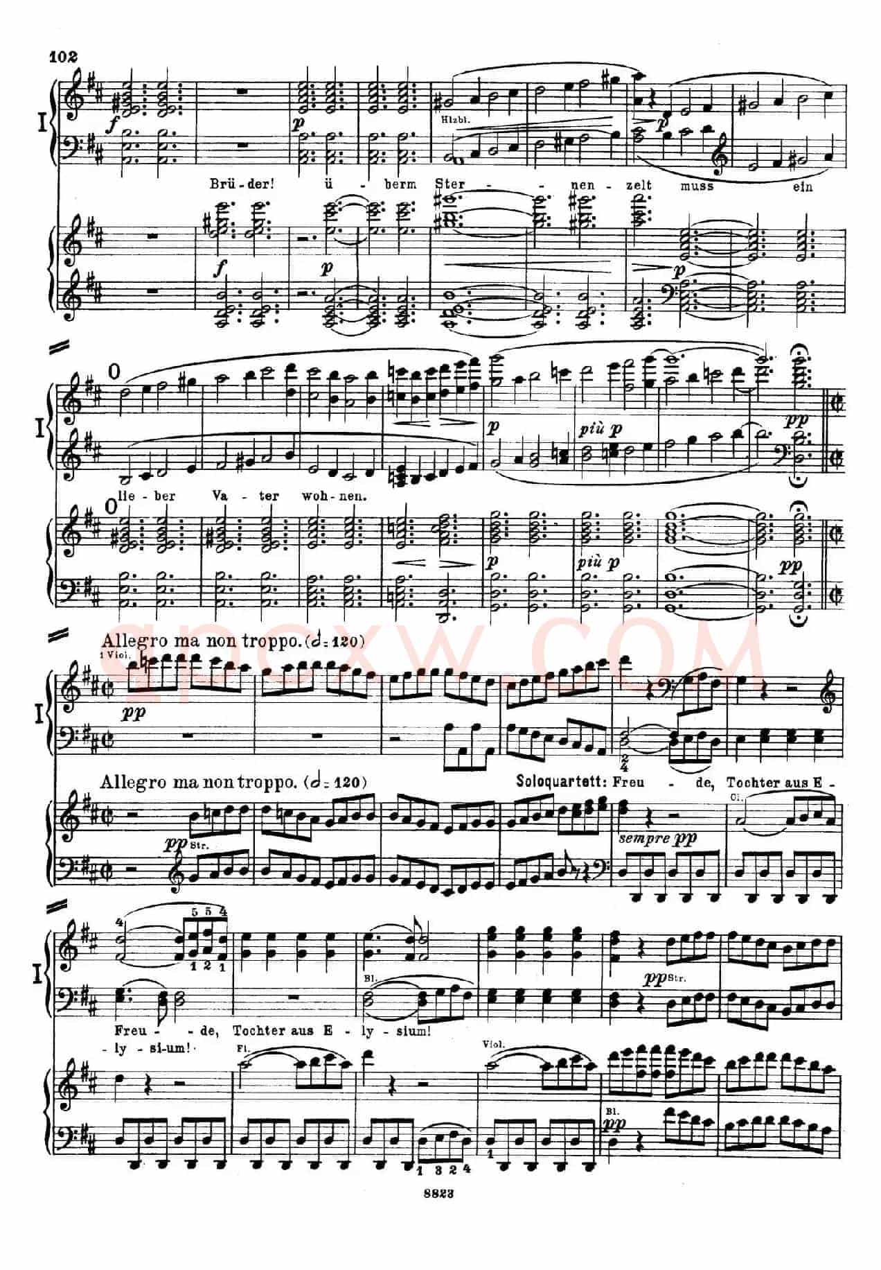 d小调第九交响曲 Op.125(双钢琴P93——102)