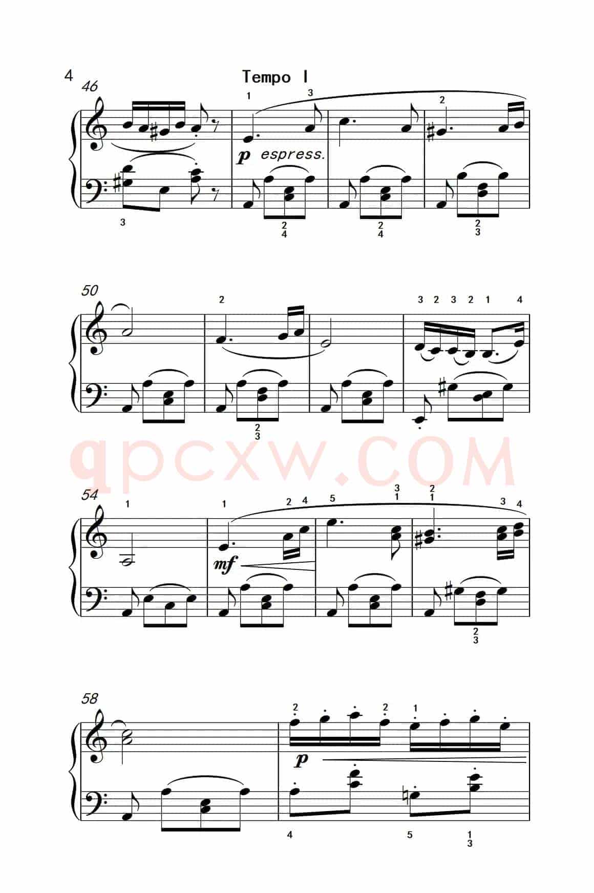 匈牙利舞曲第五号（老年大学 钢琴教程 3）